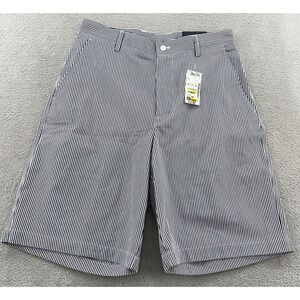 Dunning Shorts Womens Size 30 Blue & White Striped High Rise 10" Golf